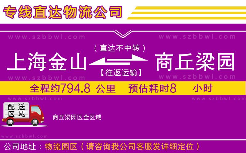 上海金山區(qū)到商丘梁園區(qū)物流專(zhuān)線