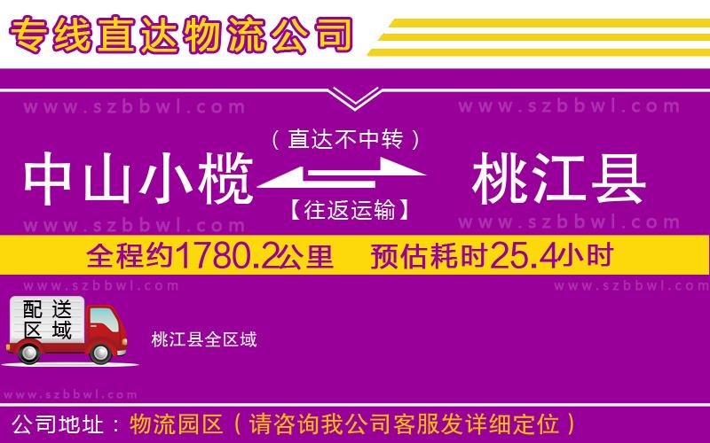 中山小欖到桃江縣物流專線