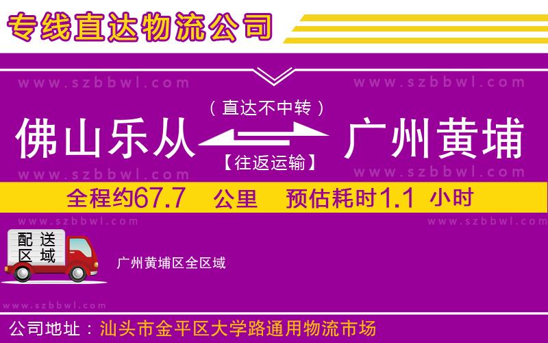 佛山樂(lè)從鎮(zhèn)到廣州黃埔區(qū)物流專線