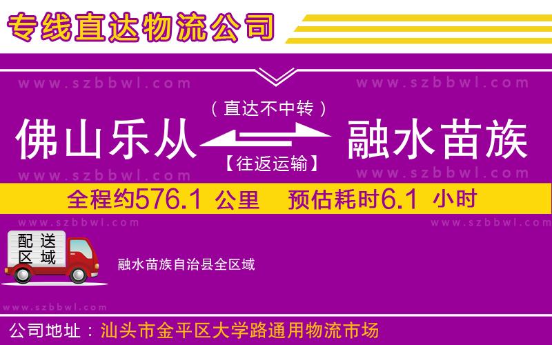 佛山樂從鎮(zhèn)到融水苗族自治縣物流公司