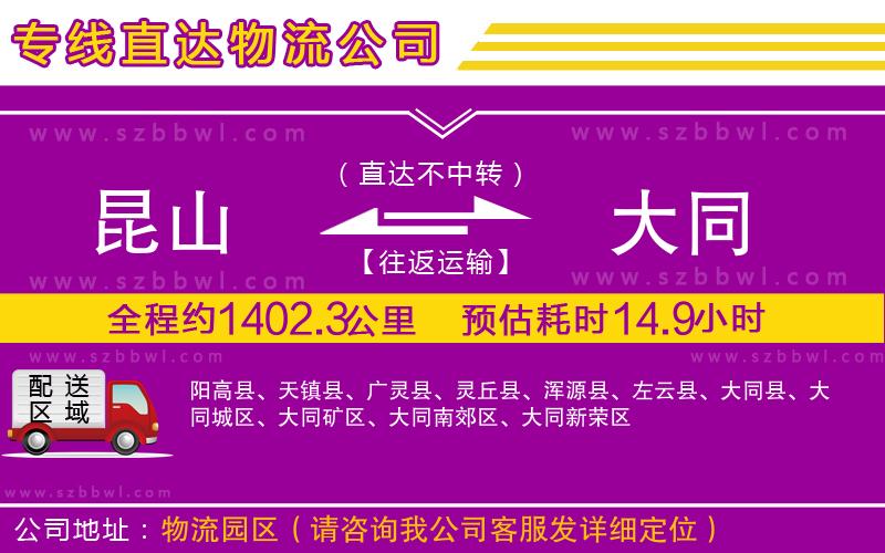 昆山到大同物流專線