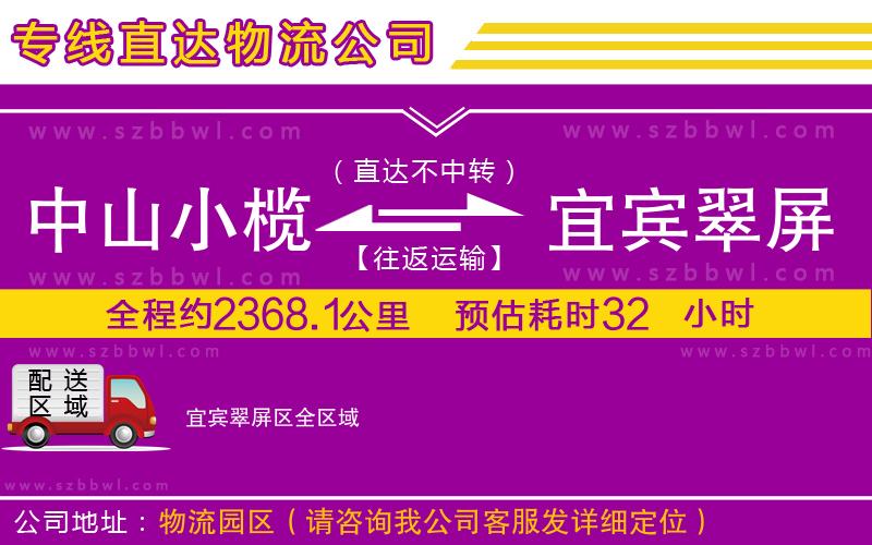 中山小欖到宜賓翠屏區(qū)物流專線