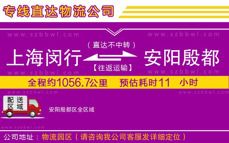 上海閔行區(qū)到安陽(yáng)殷都區(qū)物流公司