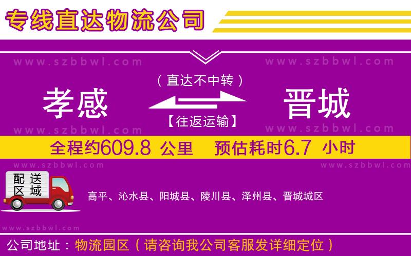 孝感到晉城物流專線