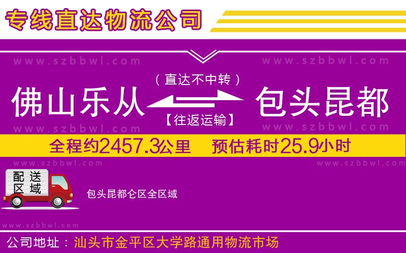 佛山樂(lè)從鎮(zhèn)到包頭昆都侖區(qū)物流公司