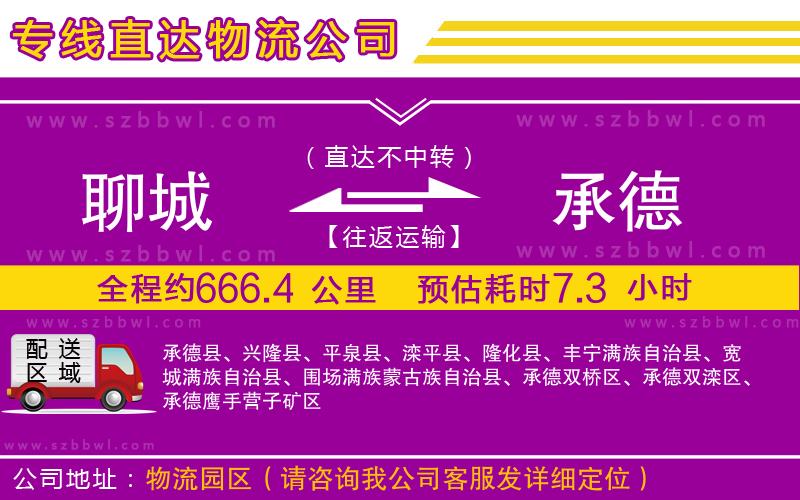 聊城到承德物流公司
