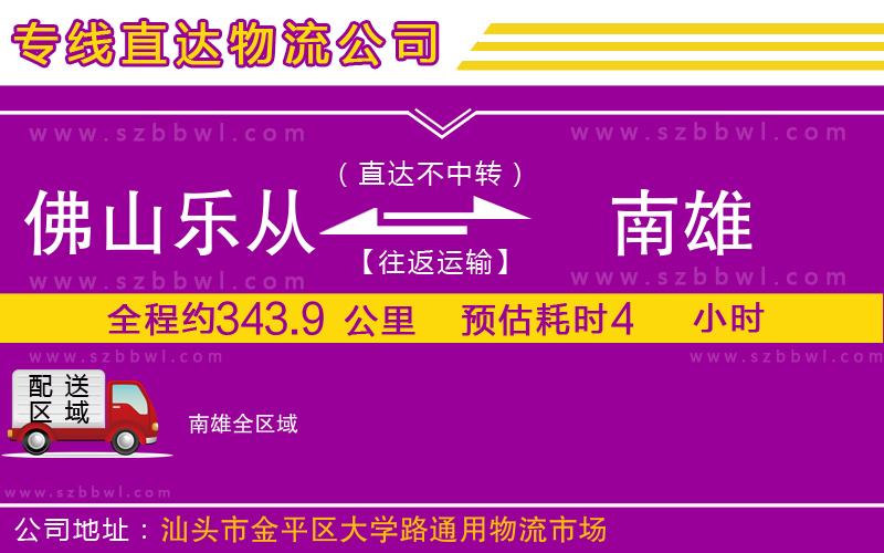 佛山樂從鎮(zhèn)到南雄物流專線
