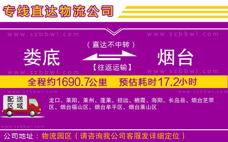 婁底到煙臺物流專線