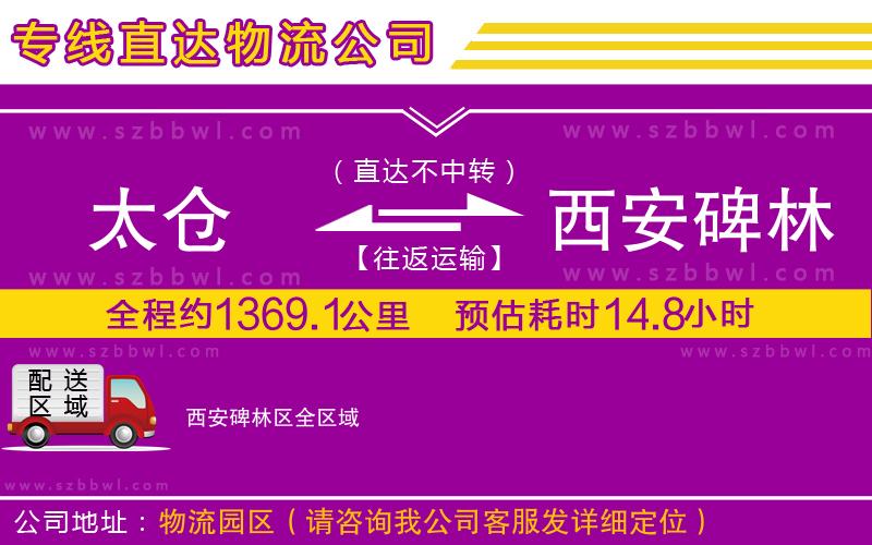 太倉到西安碑林區(qū)貨運(yùn)專線