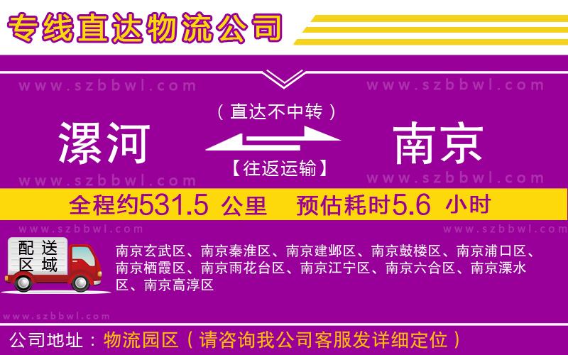 漯河到南京物流專線