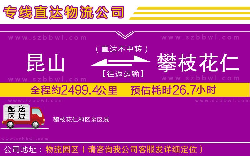 昆山到攀枝花仁和區(qū)貨運(yùn)專線