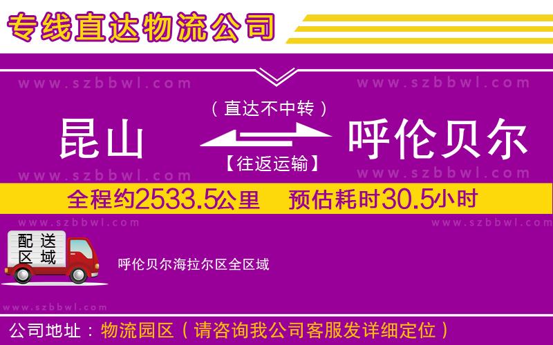 昆山到呼倫貝爾海拉爾區(qū)貨運專線