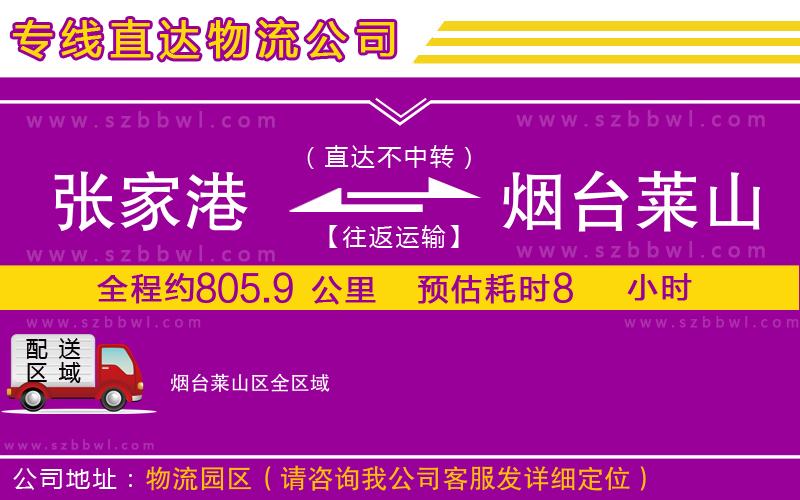 張家港到煙臺萊山區(qū)貨運專線