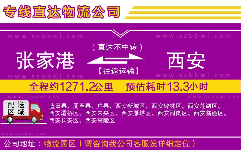 張家港到西安貨運專線