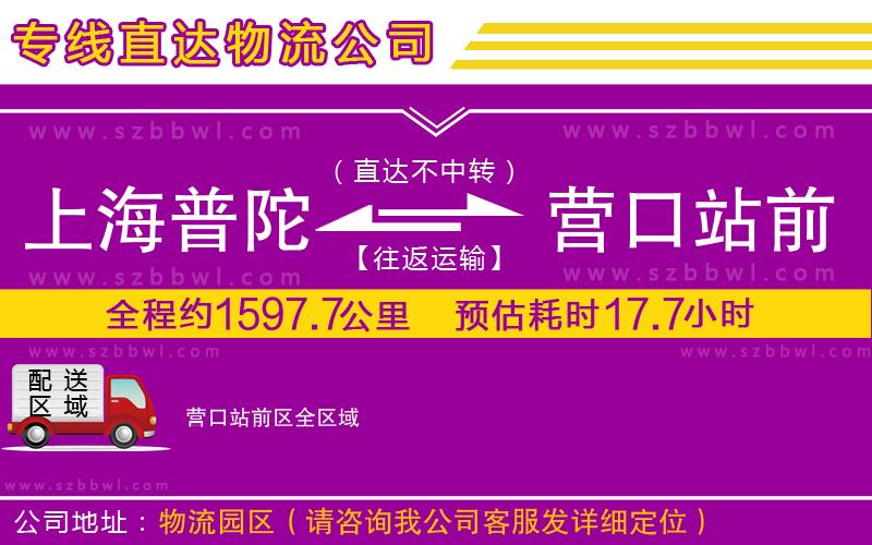 上海普陀區(qū)到營口站前區(qū)物流專線