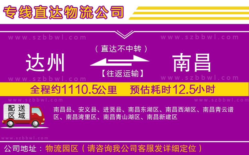 達(dá)州到南昌物流公司