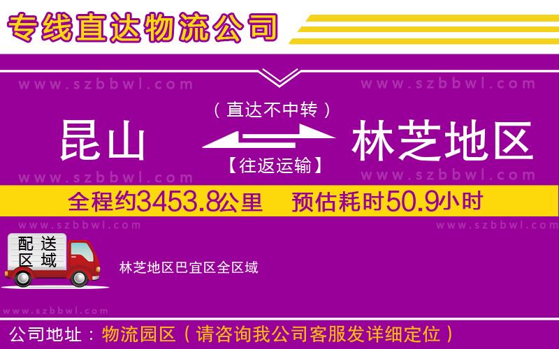昆山到林芝地區(qū)巴宜區(qū)貨運(yùn)專線