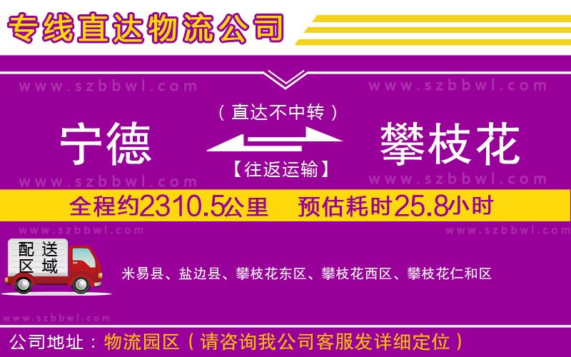 寧德到攀枝花物流公司