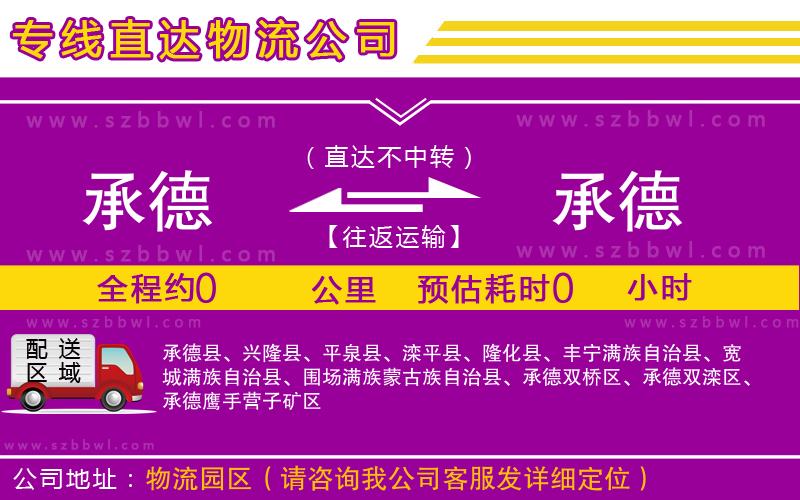 承德到承德物流公司