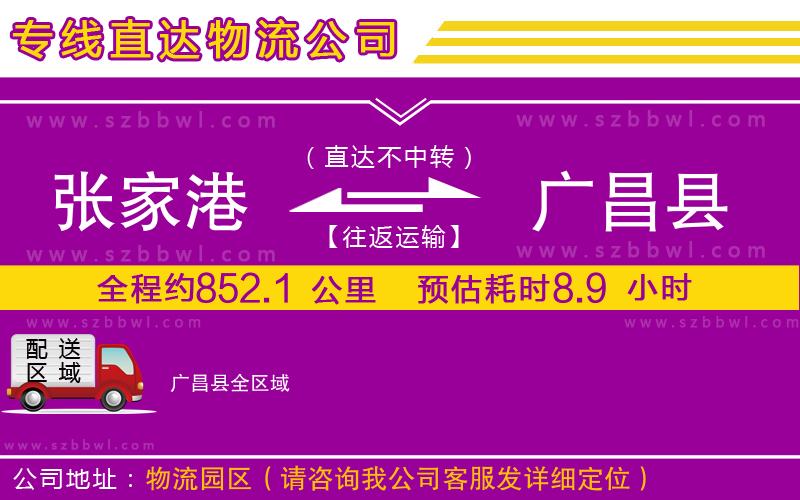 張家港到廣昌縣貨運(yùn)專線