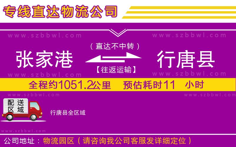張家港到行唐縣貨運專線