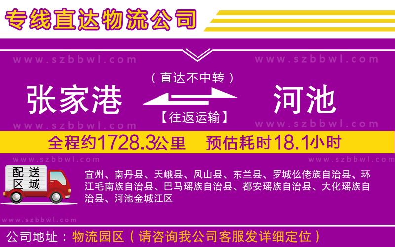 張家港到河池貨運專線