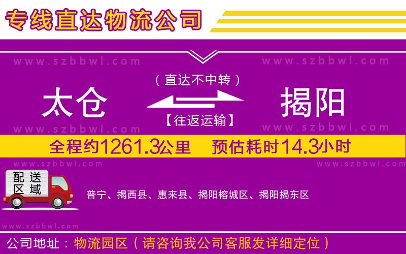 太倉(cāng)到揭陽貨運(yùn)專線