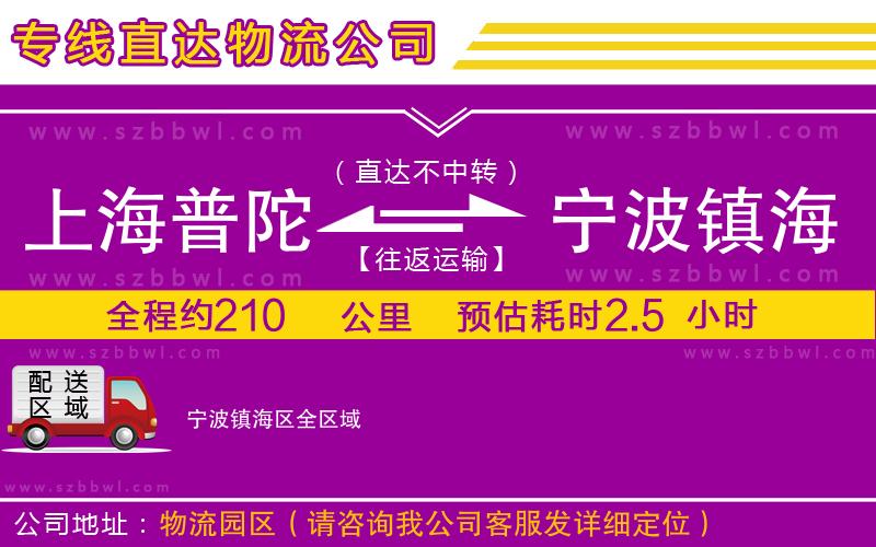 上海普陀區(qū)到寧波鎮(zhèn)海區(qū)物流公司