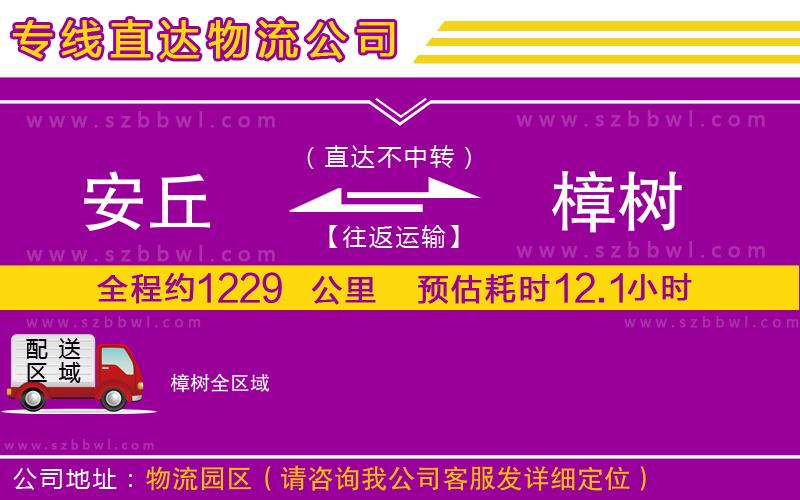 安丘到樟樹物流專線