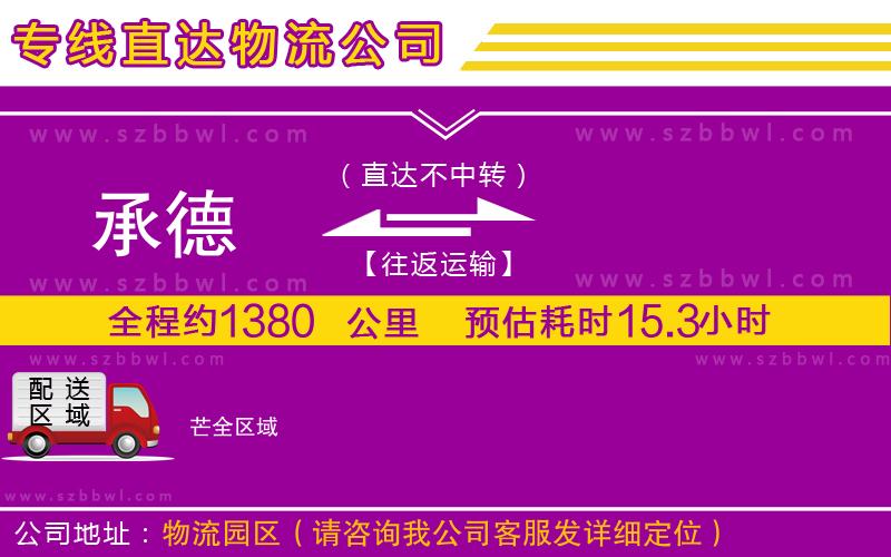 承德到芒物流專線