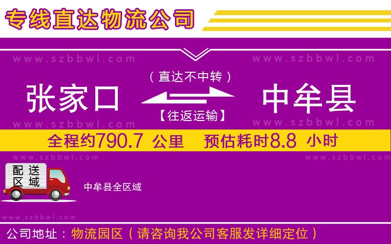 張家口到中牟縣物流專(zhuān)線