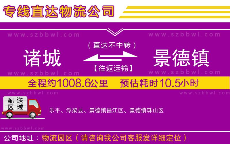 諸城到景德鎮(zhèn)物流公司