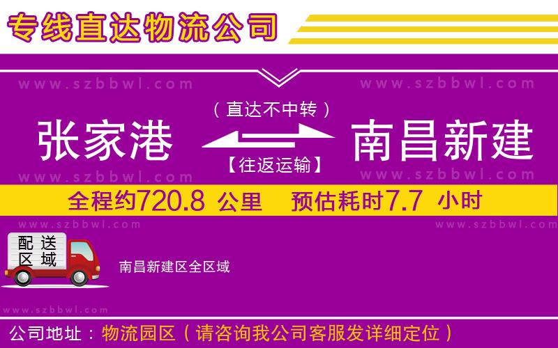 張家港到南昌新建區(qū)貨運(yùn)專(zhuān)線