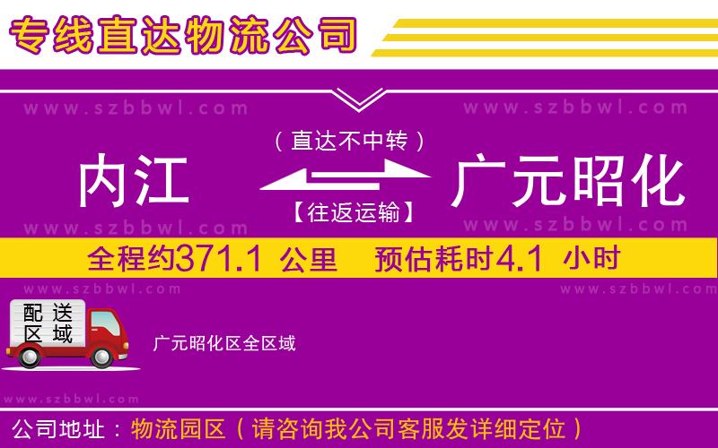 內(nèi)江到廣元昭化區(qū)物流公司