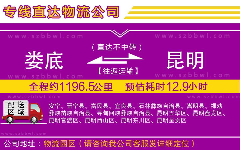 婁底到昆明物流公司