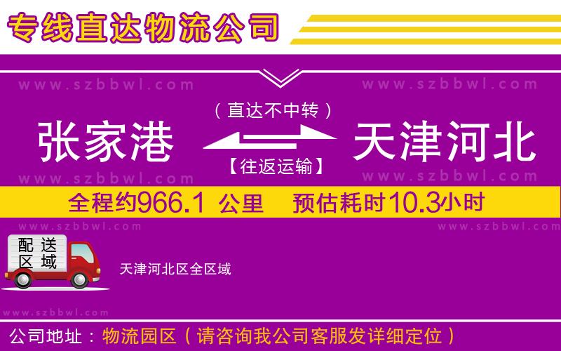 張家港到天津河北區(qū)貨運專線