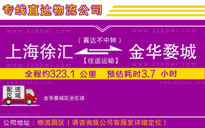 上海徐匯區(qū)到金華婺城區(qū)物流專(zhuān)線