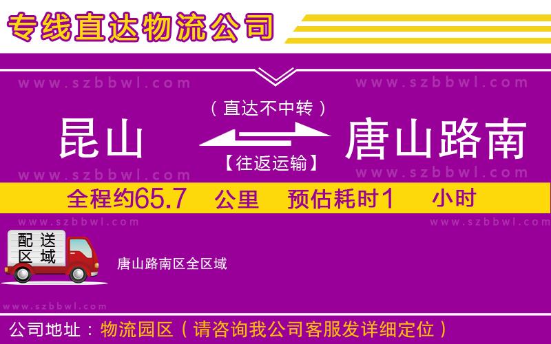 昆山到唐山路南區(qū)貨運專線