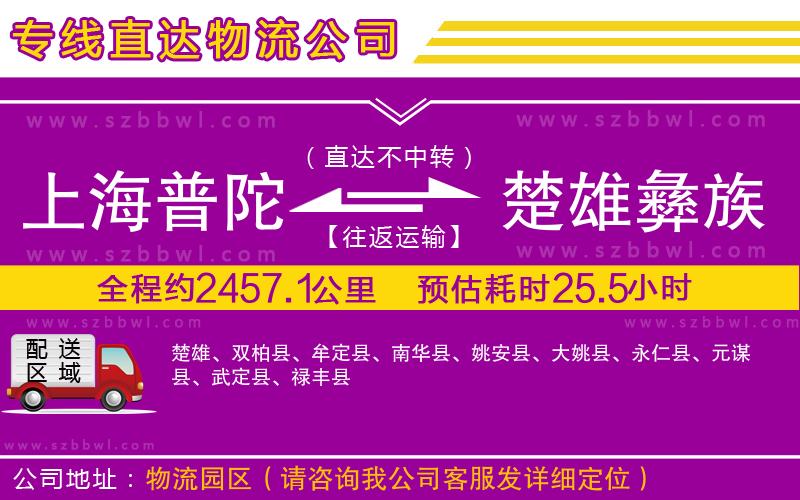 上海普陀區(qū)到楚雄彝族自治州物流專(zhuān)線