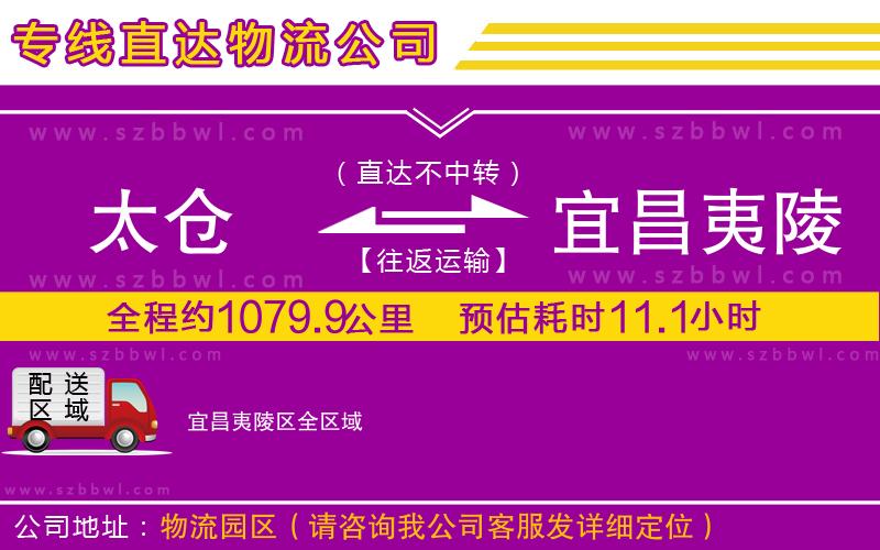 太倉(cāng)到宜昌夷陵區(qū)貨運(yùn)專線