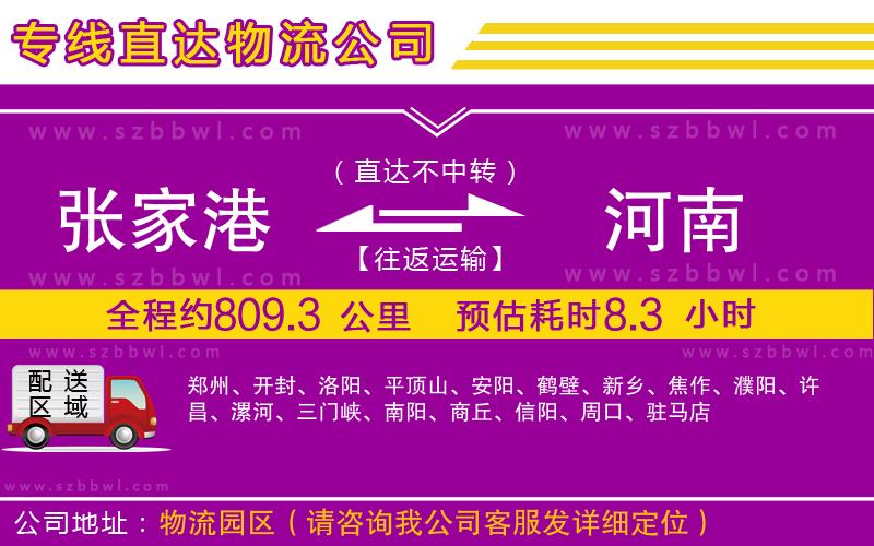 張家港到河南貨運專線