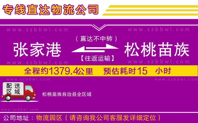 張家港到松桃苗族自治縣貨運專線