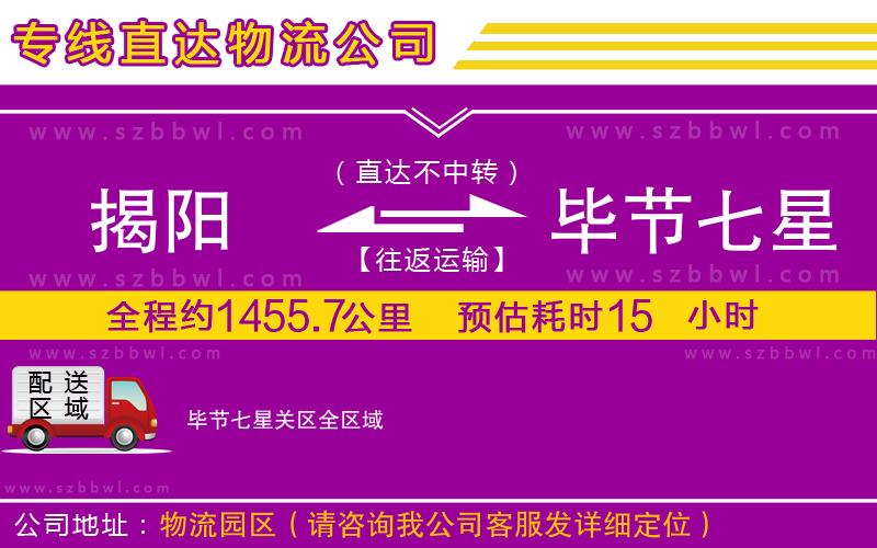 揭陽到畢節(jié)七星關(guān)區(qū)物流專線