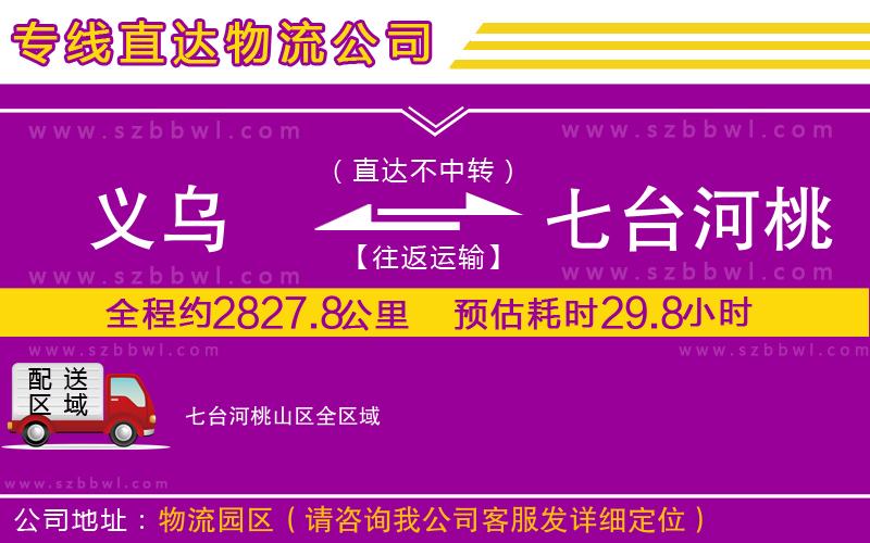 義烏到七臺(tái)河桃山區(qū)貨運(yùn)專線