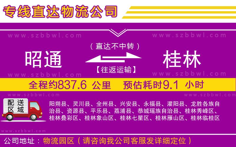 昭通到桂林物流公司