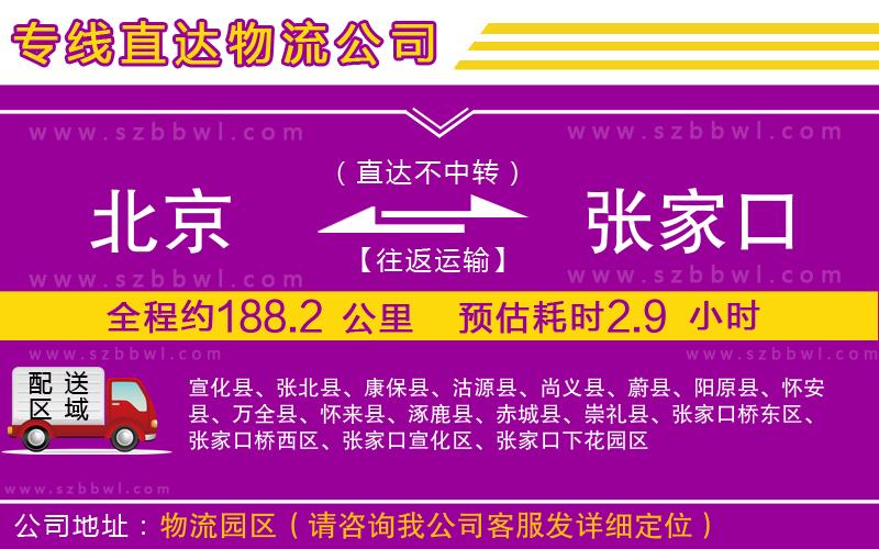 北京到張家口貨運(yùn)專線