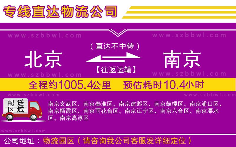 北京到南京貨運專線