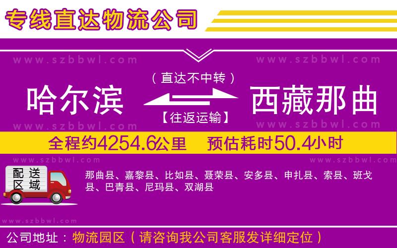 哈爾濱到西藏那曲地區(qū)物流公司