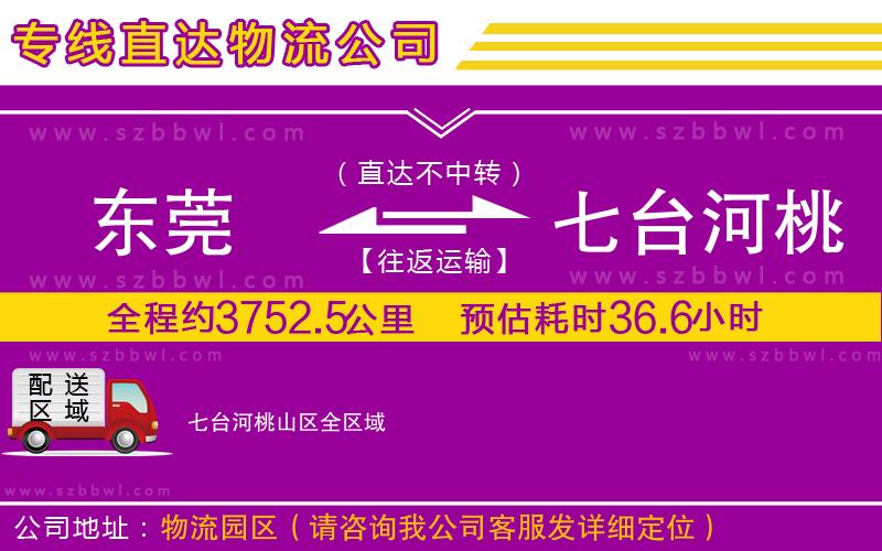 東莞到七臺(tái)河桃山區(qū)貨運(yùn)專(zhuān)線