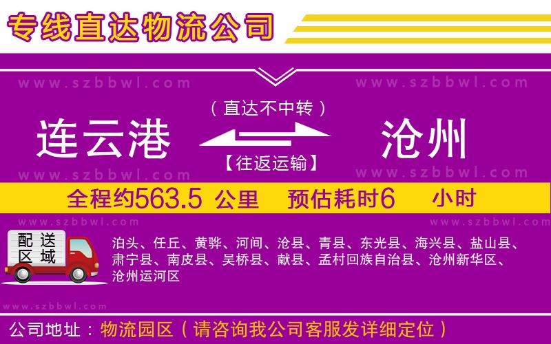 連云港到滄州物流專線